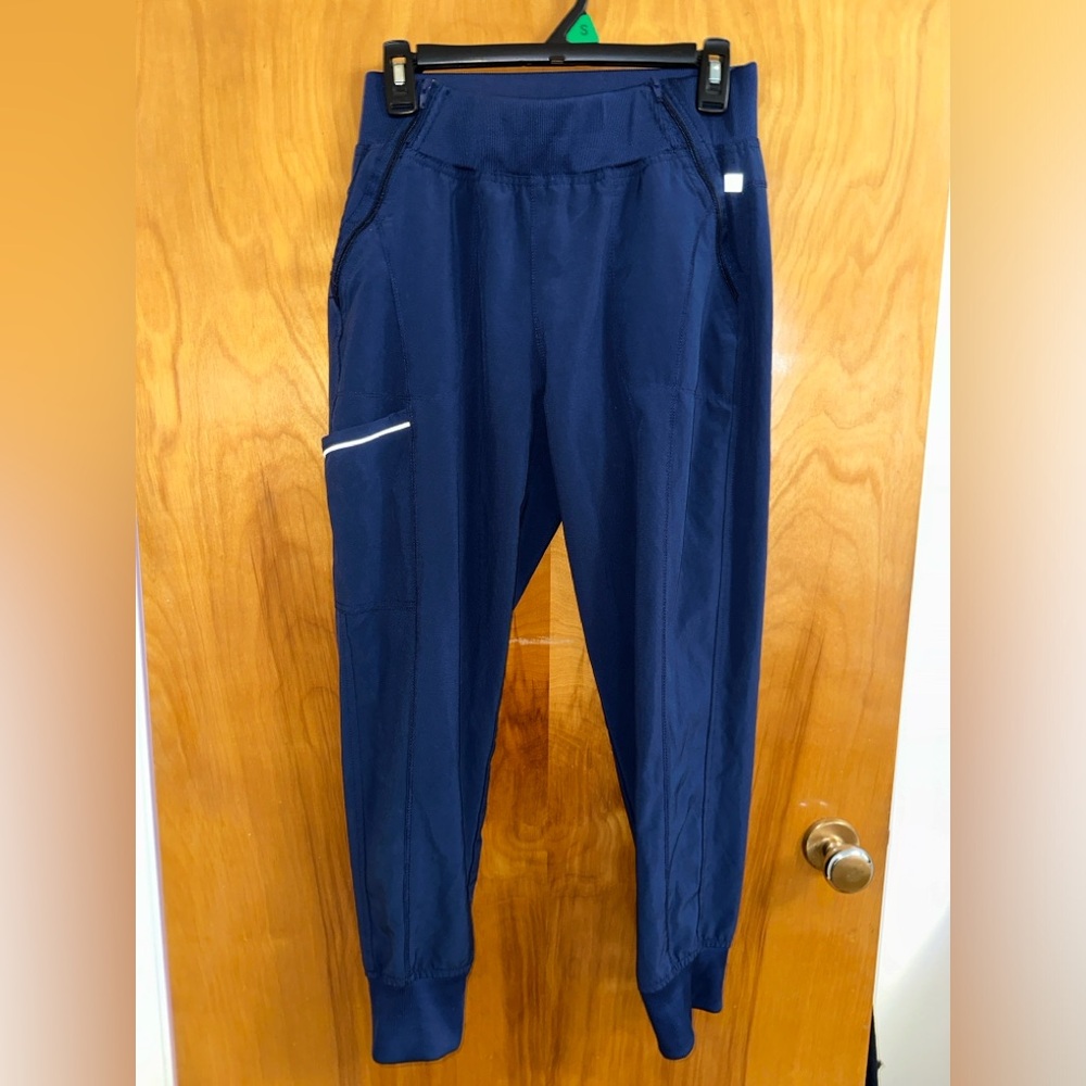 Cherokee infinity scrub elastic waist jogger pants size medium petite navy